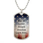 FREEDOM ISN'T FREE/ FLAG DOG TAG