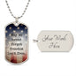 FREEDOM ISN'T FREE/ FLAG DOG TAG
