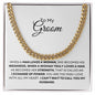 To My Groom, Cuban Link Chain