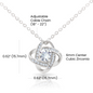G Mom Thank You, I Love You, Love Knot Necklace