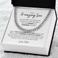 TO MY AMAZING SON, LOVE DAD, CUBAN LINK CHAIN