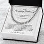 TO MY AMAZING HUSBAND, LOVE YOUR AMAZING WIFE, CUBAN LINK CHAIN