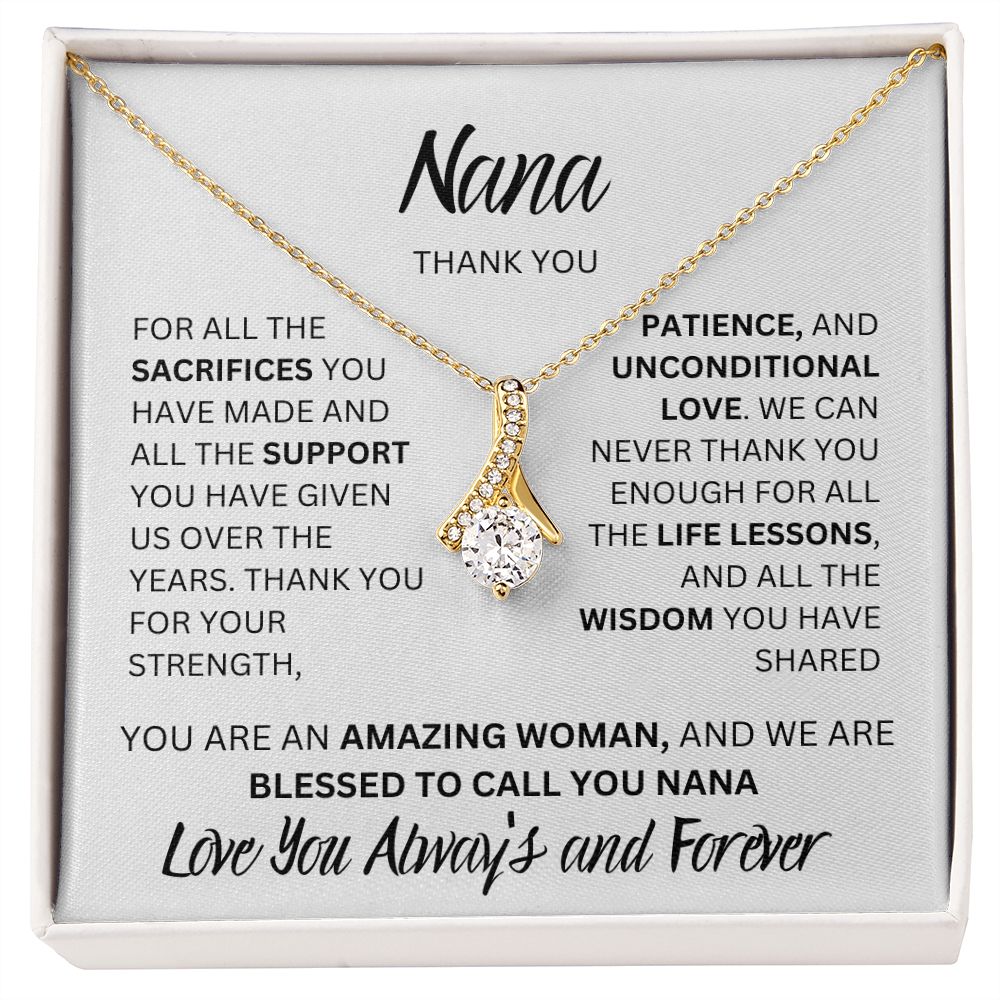 NANA WE THANK YOU, LOVE ALWAYS, LOVE KNOT NECKLACE
