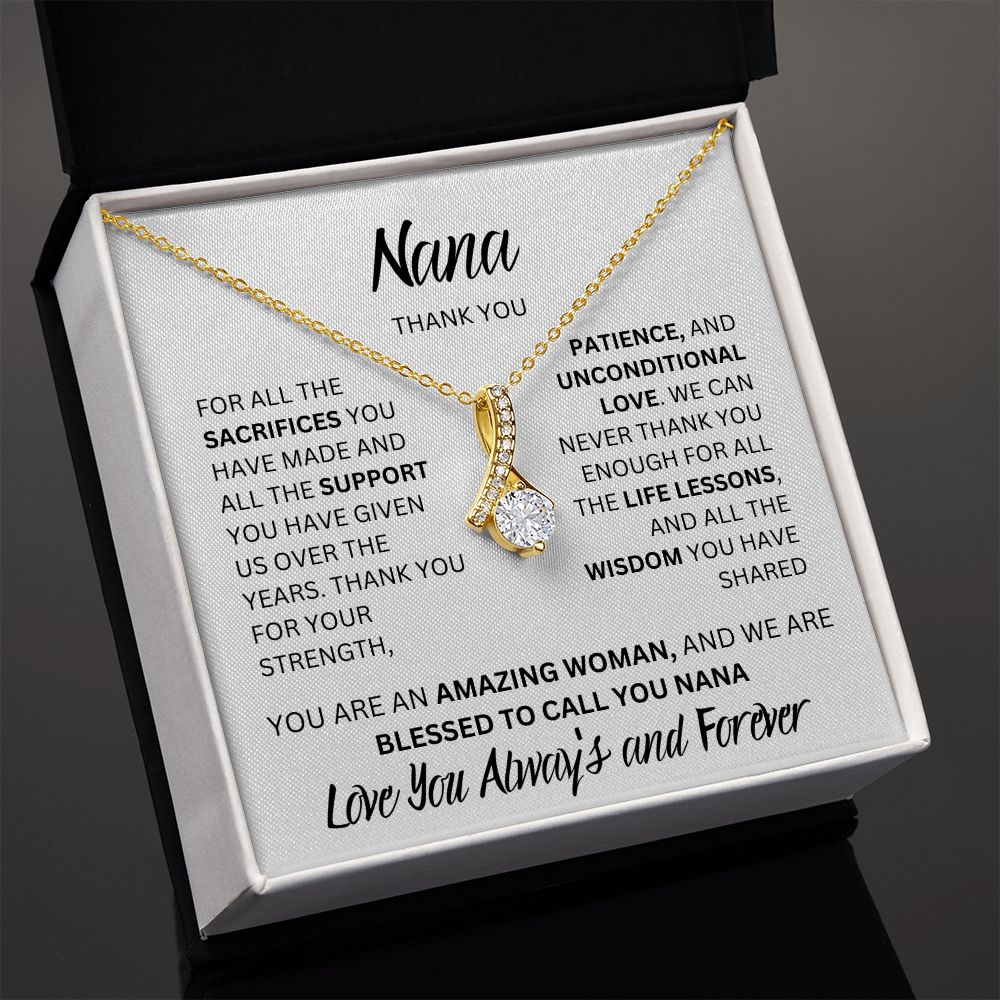 NANA WE THANK YOU, LOVE ALWAYS, LOVE KNOT NECKLACE