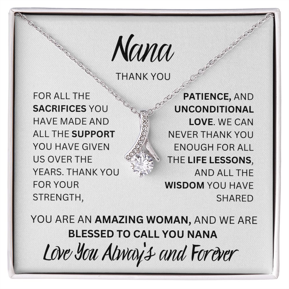 NANA WE THANK YOU, LOVE ALWAYS, LOVE KNOT NECKLACE