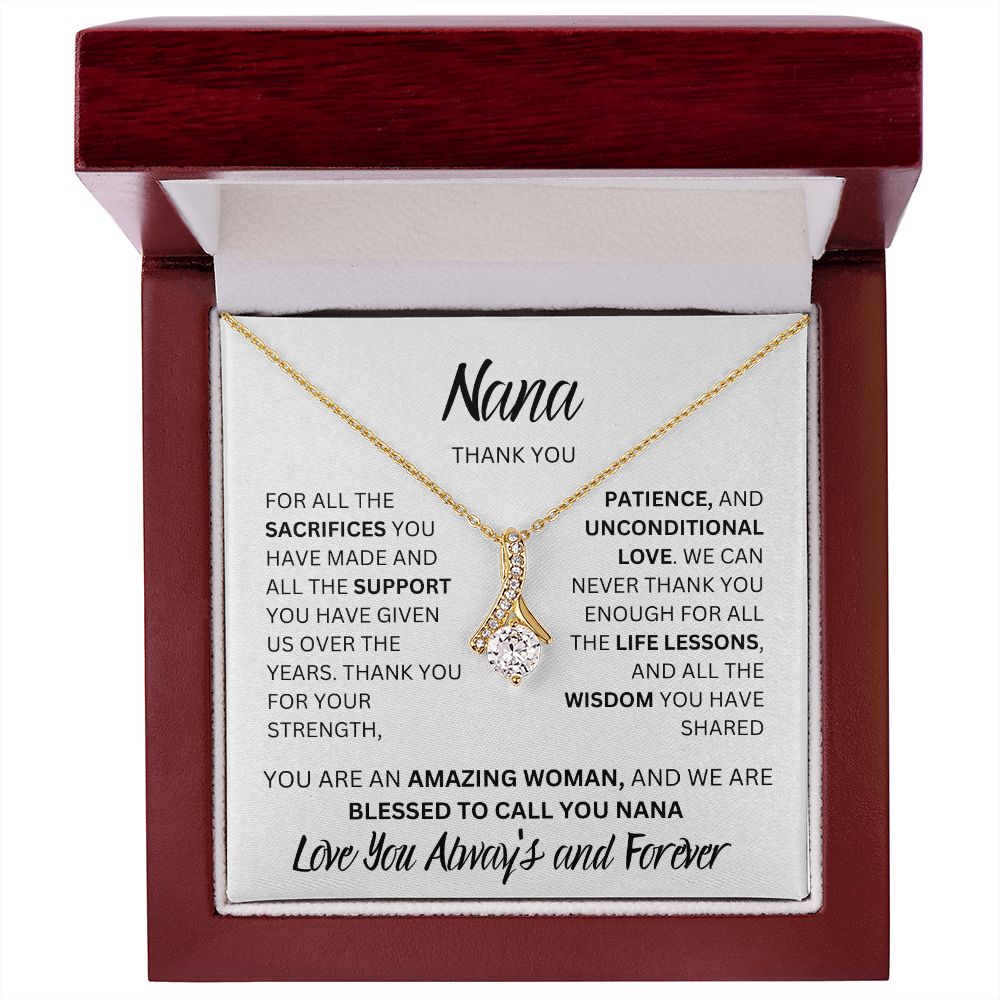NANA WE THANK YOU, LOVE ALWAYS, LOVE KNOT NECKLACE