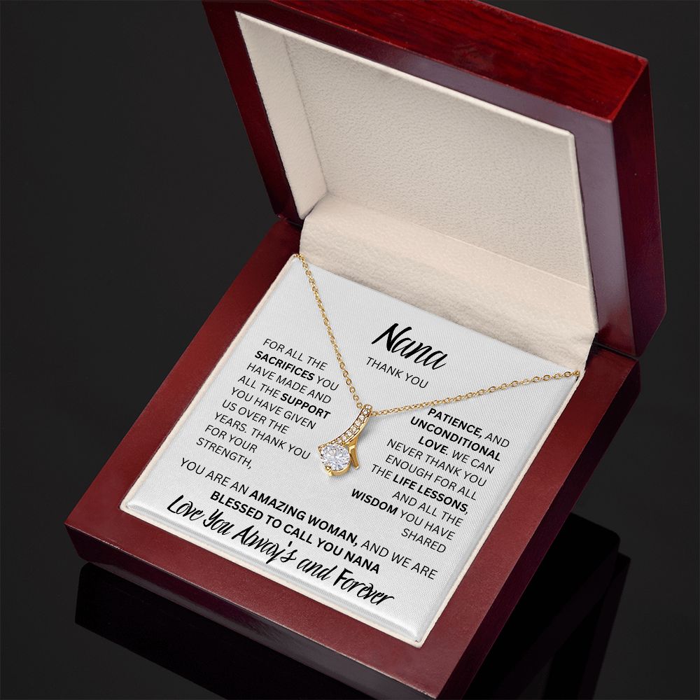NANA WE THANK YOU, LOVE ALWAYS, LOVE KNOT NECKLACE