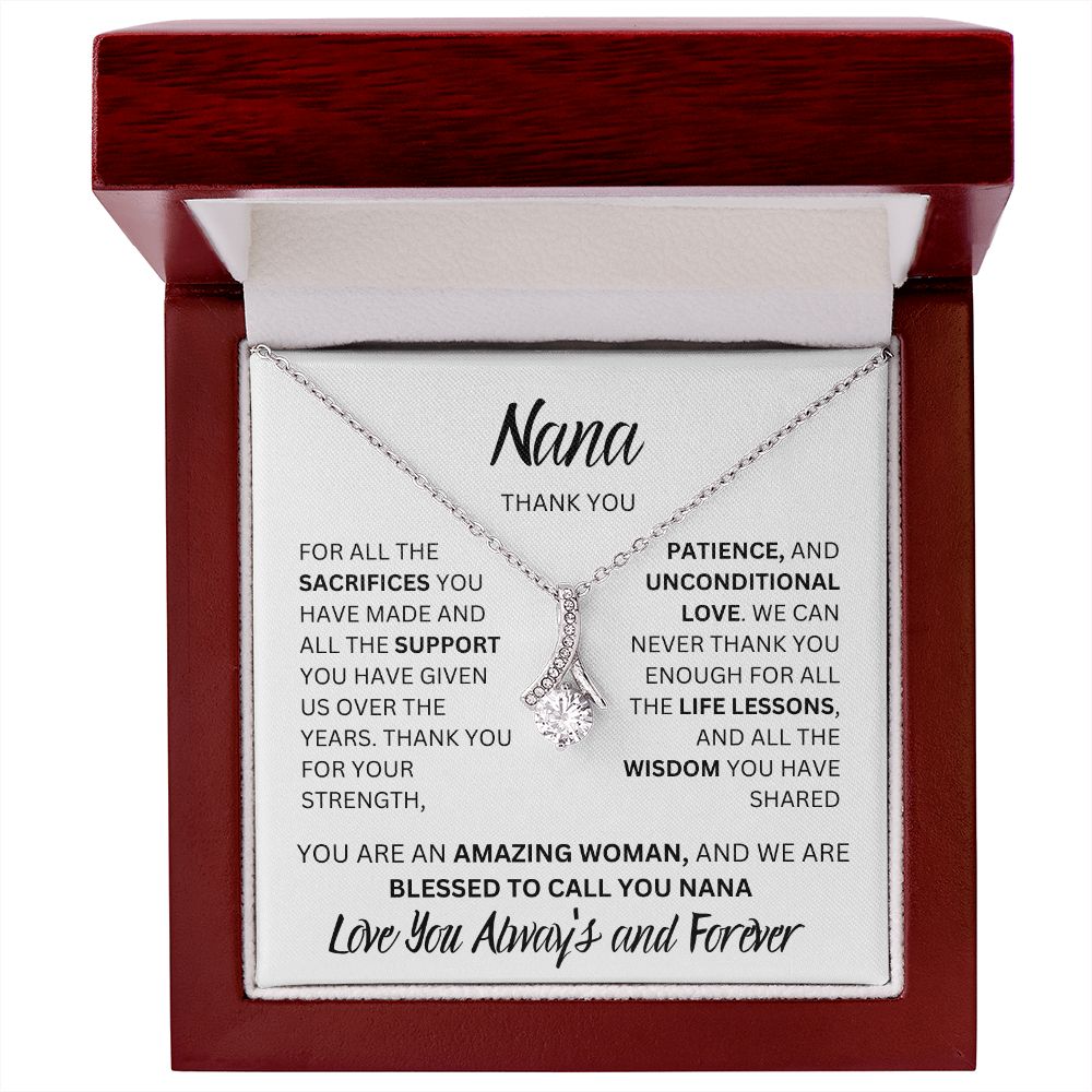 NANA WE THANK YOU, LOVE ALWAYS, LOVE KNOT NECKLACE