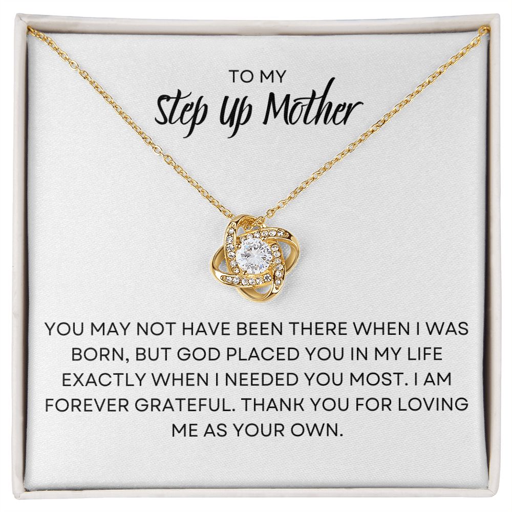 TO MY STEP UP MOTHER, LOVE KNOT NECKLACE