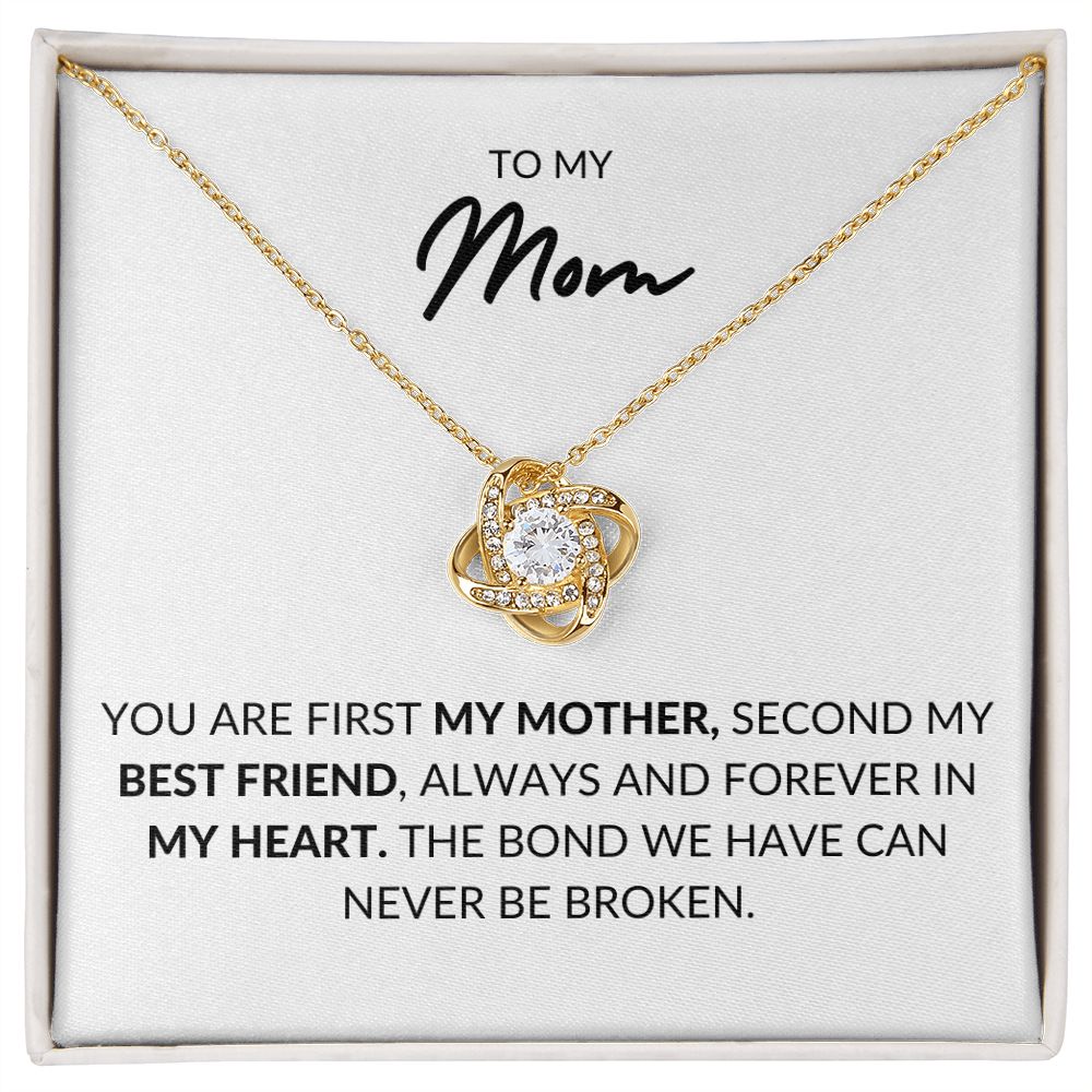 TO MY MOM, LOVE KNOT NECKLACE