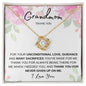 Grandmom Thank You, I Love You, Love Knot Necklace