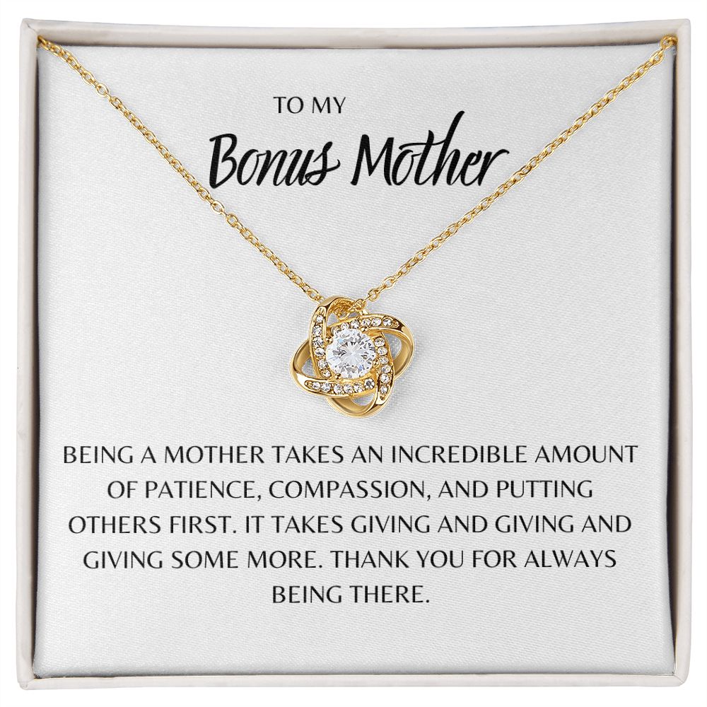 TO MY BONUS MOTHER, LOVE KNOT NECKLACE