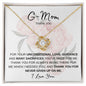 G Mom Thank You, I Love You, Love Knot Necklace
