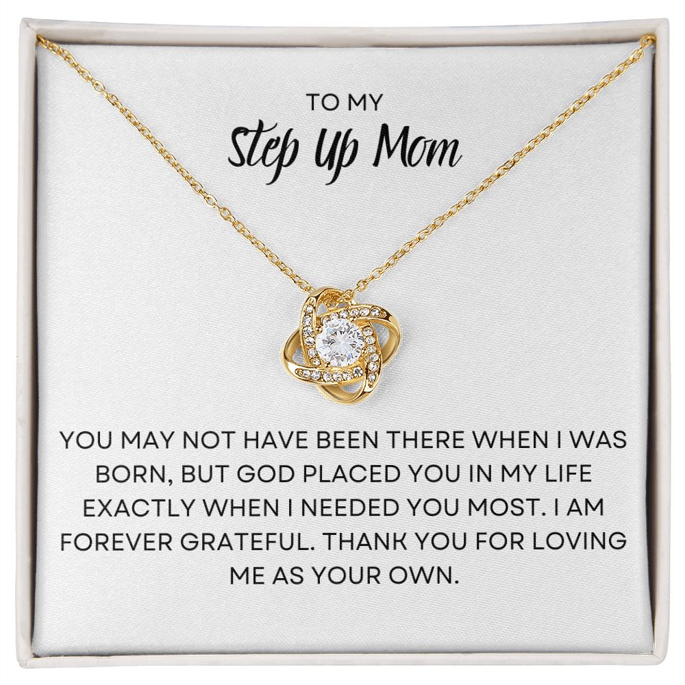 TO MY STEP UP MOM, LOVE KNOT NECKLACE