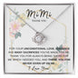 MiMi Thank You, I Love You, Love Knot Necklace