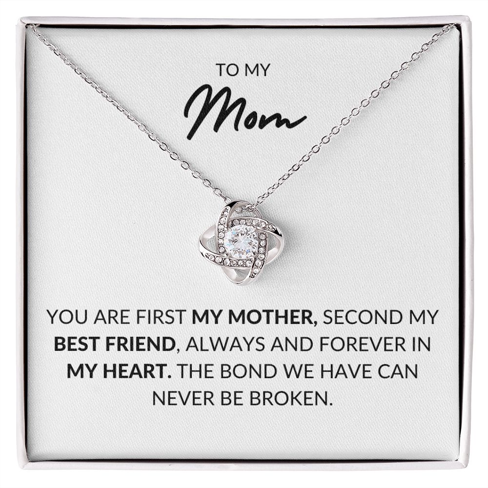 TO MY MOM, LOVE KNOT NECKLACE