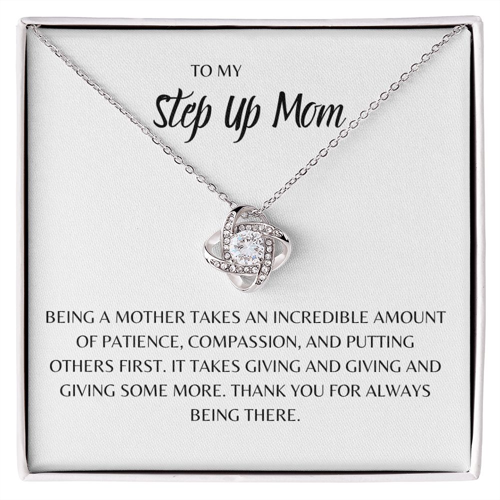 TO MY STEP UP MOM, LOVE KNOT NECKLACE