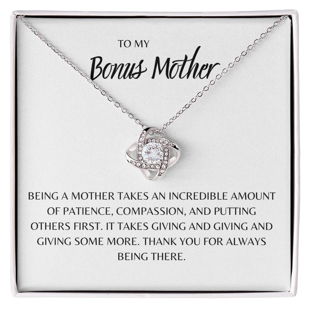 TO MY BONUS MOTHER, LOVE KNOT NECKLACE