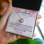 Grandmom Thank You, I Love You, Love Knot Necklace