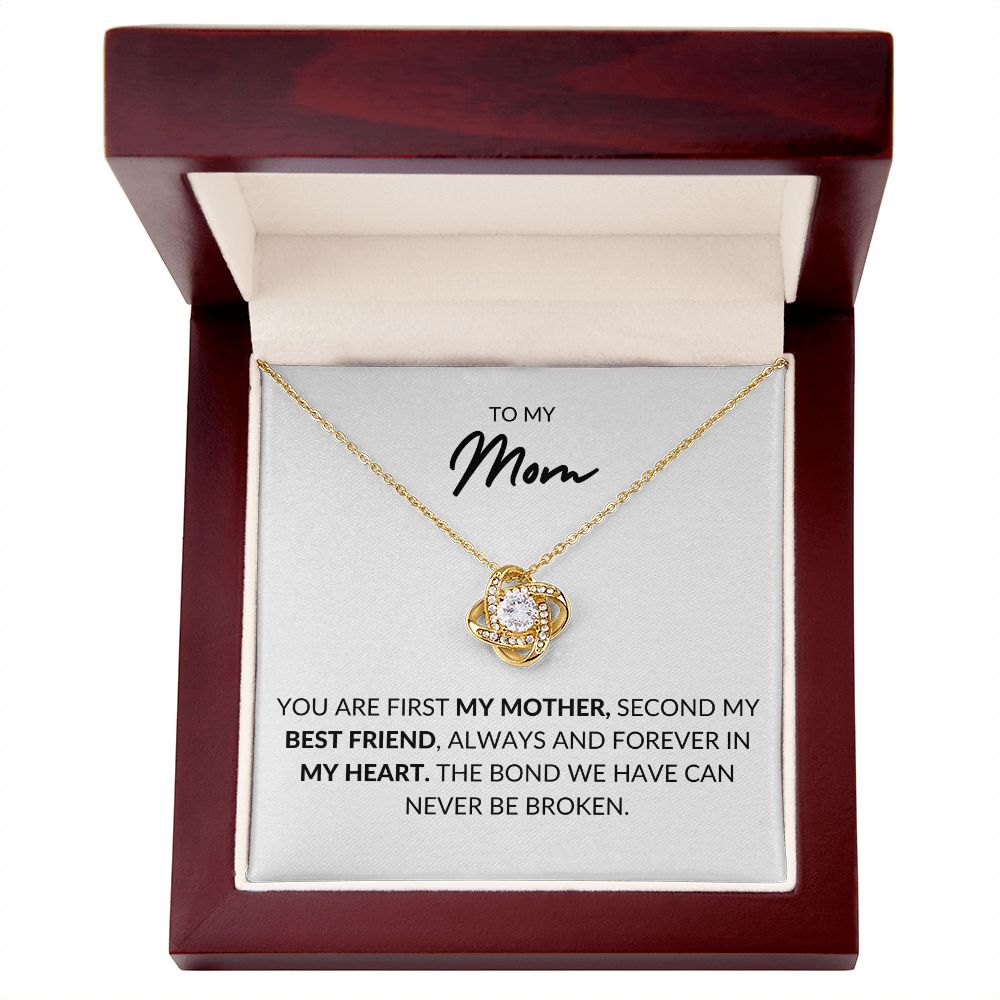 TO MY MOM, LOVE KNOT NECKLACE