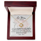 G Mom Thank You, I Love You, Love Knot Necklace
