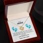 To My Momma, From Your Tummy, Love Knot Necklace