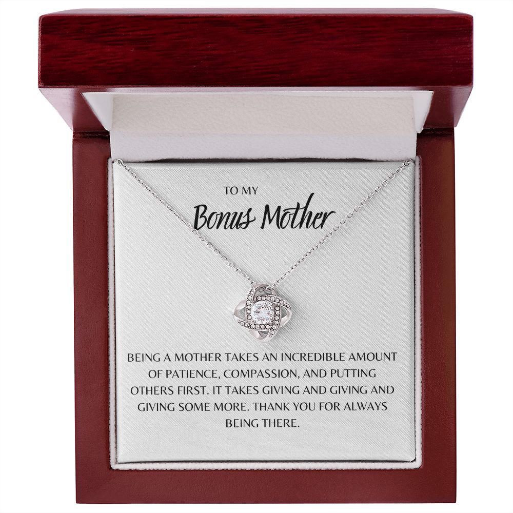 TO MY BONUS MOTHER, LOVE KNOT NECKLACE