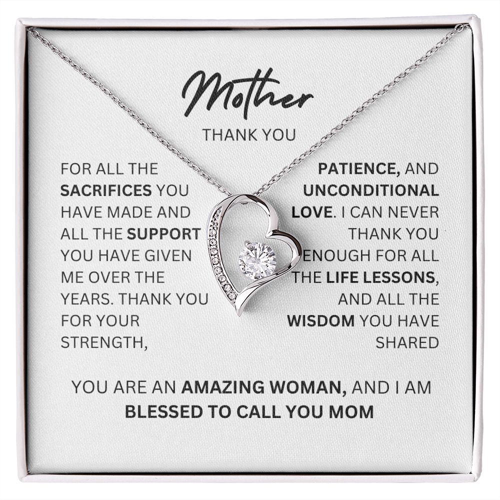 MOTHER THANK YOU, FOREVER LOVE NECKLACE