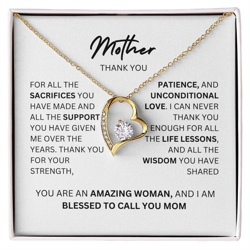 MOTHER THANK YOU, FOREVER LOVE NECKLACE