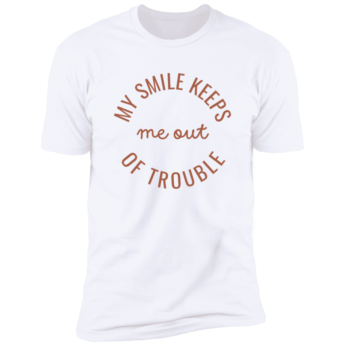 My smile keeps me out of trouble Premium Short Sleeve Tee