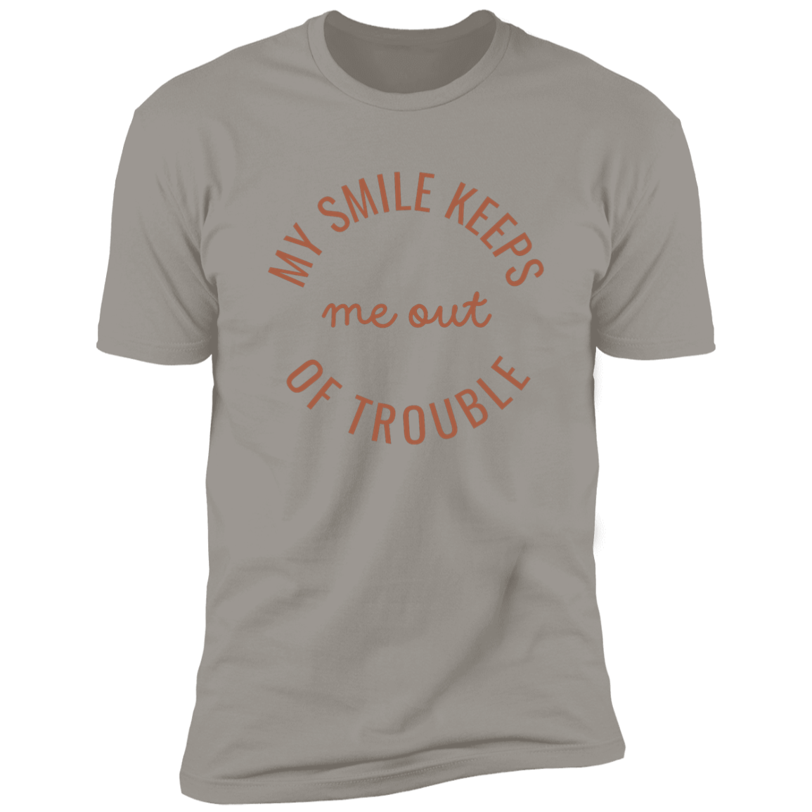 My smile keeps me out of trouble Premium Short Sleeve Tee