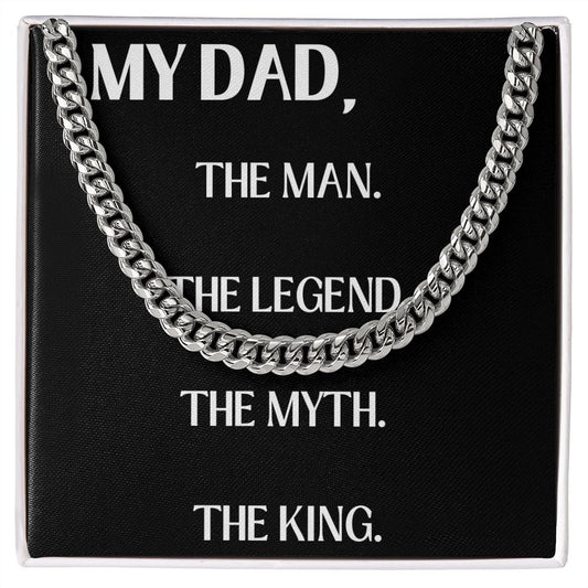 My Dad The Legend Cuban Link Chain