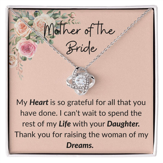 Mother of The Bride, From Future Son-n-Law, Love Knot Necklace