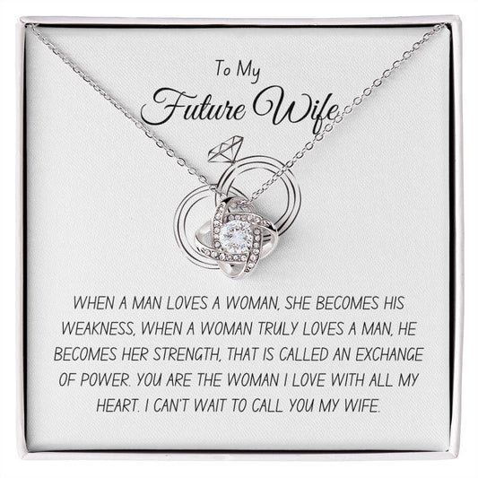 To My Future Wife, Love Knot Necklace