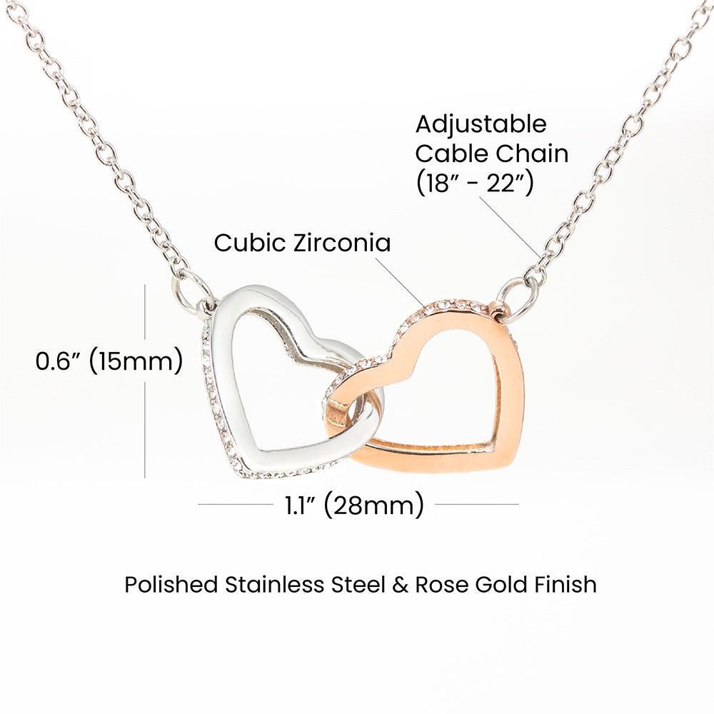 To My Soulmate, Interlocking Hearts Necklace