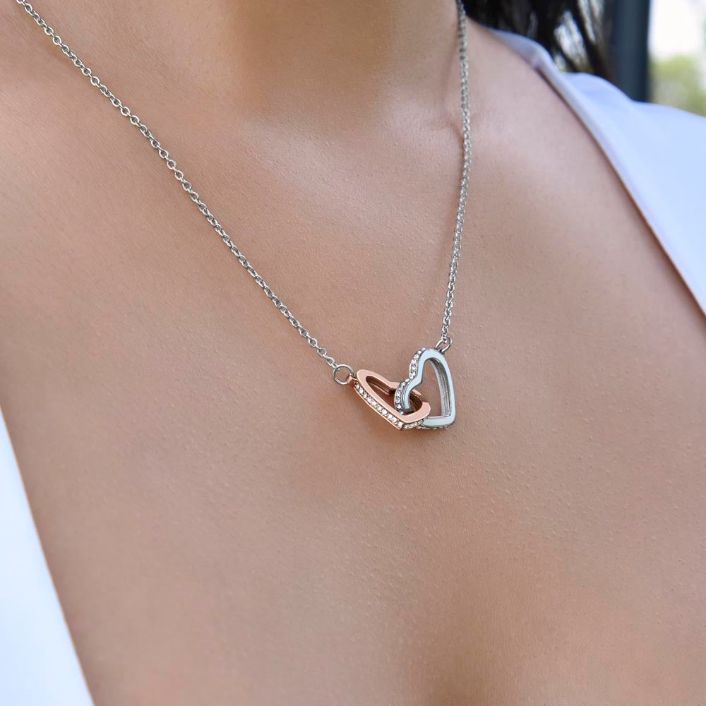 To My Beautiful Soulmate, I am Thankful For, Interlocking Hearts Necklace