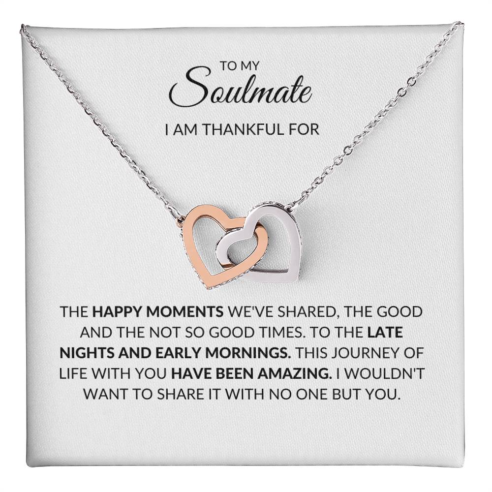 To My Soulmate, Interlocking Hearts Necklace