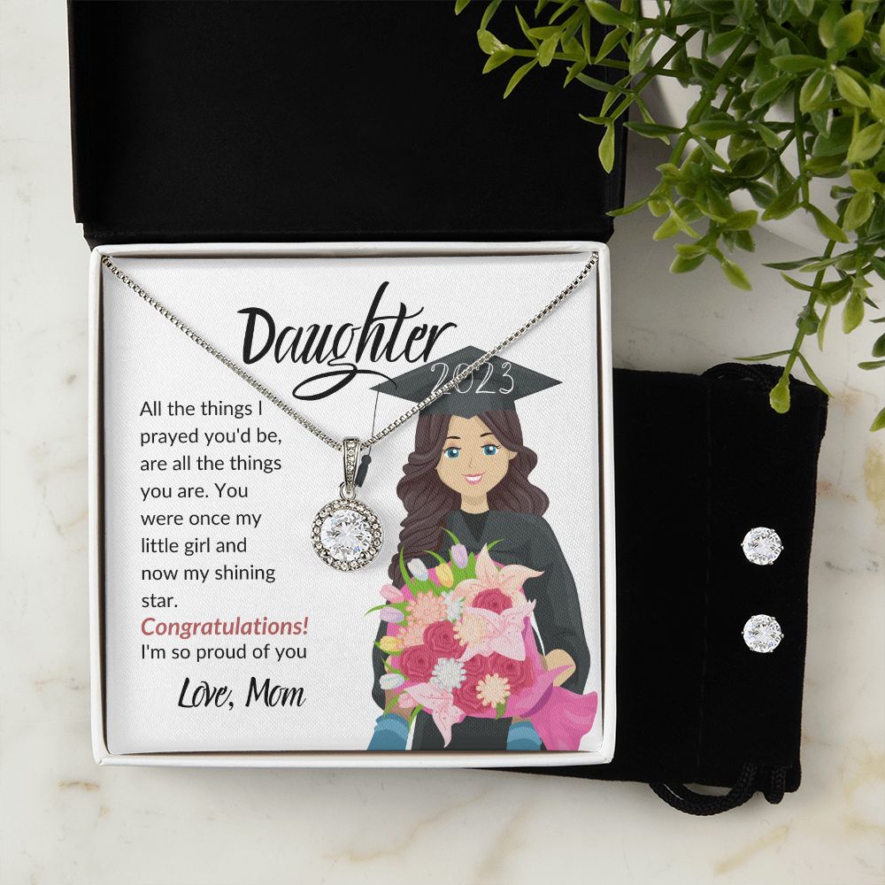 DAUGHTER, CONGRATULATIONS, LOVE MOM, ETERNAL HOPE NECKLACE