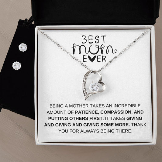 BEST MOM EVER, THANK YOU FOR ALWAY'S BEING THERE, FOREVER LOVE NECKLACE