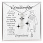 GRANDDAUGHTER, AS ONE CHAPTER CLOSES, CONGRATULATIONS, PERSONALIZED VERTICAL NAME NECKLACE