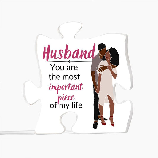 HUSBAND, PRINTED ACRYLIC PUZZLE PLAQUE