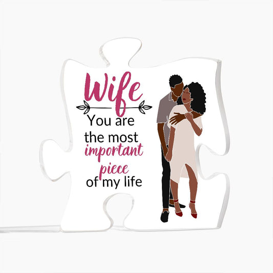 WIFE, PRINTED ACRYLIC PUZZLE PLAQUE