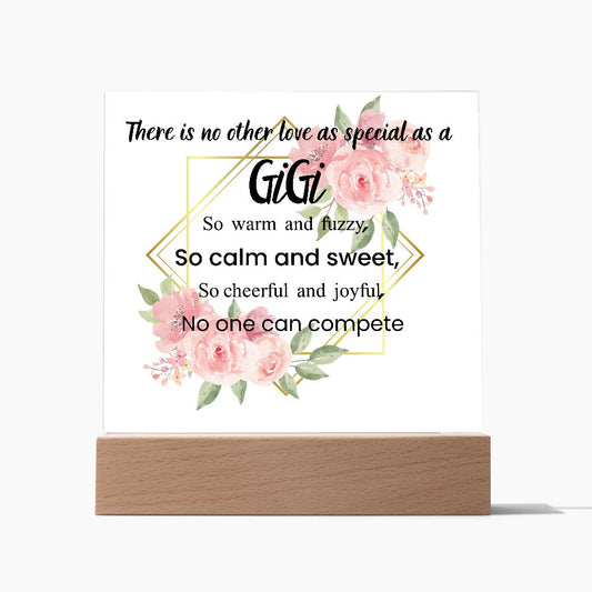 GIGI NO OTHER LOVE AS SPECIAL,  SQAURE ACRYLIC PLAQUE