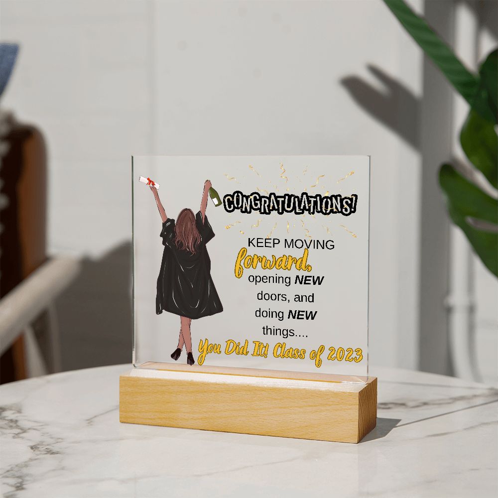 CONGRATULATIONS, YOU DIT IT, SQUARE ACRYLIC PLAQUE