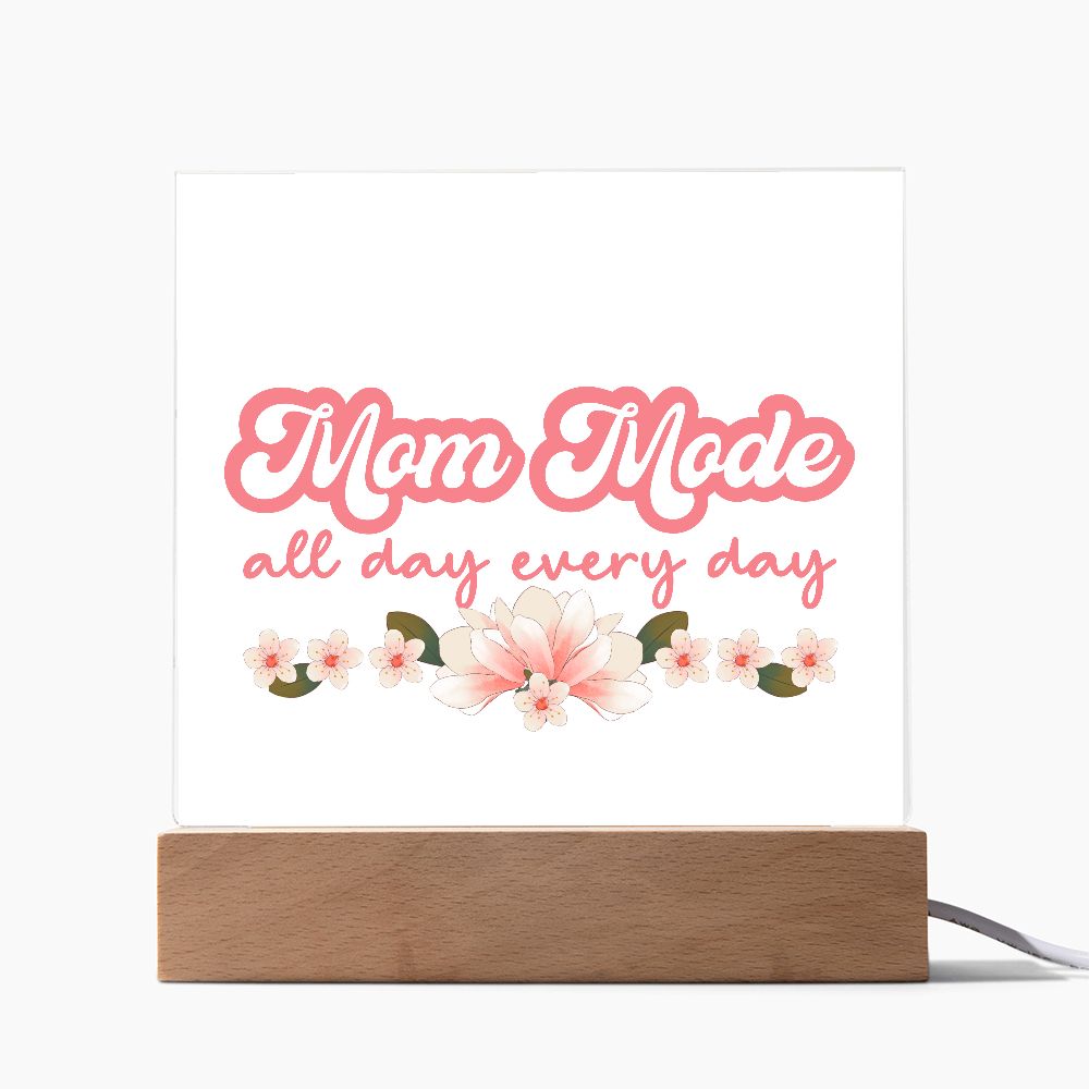 MOM MODE,  SQAURE ACRYLIC PLAQUE