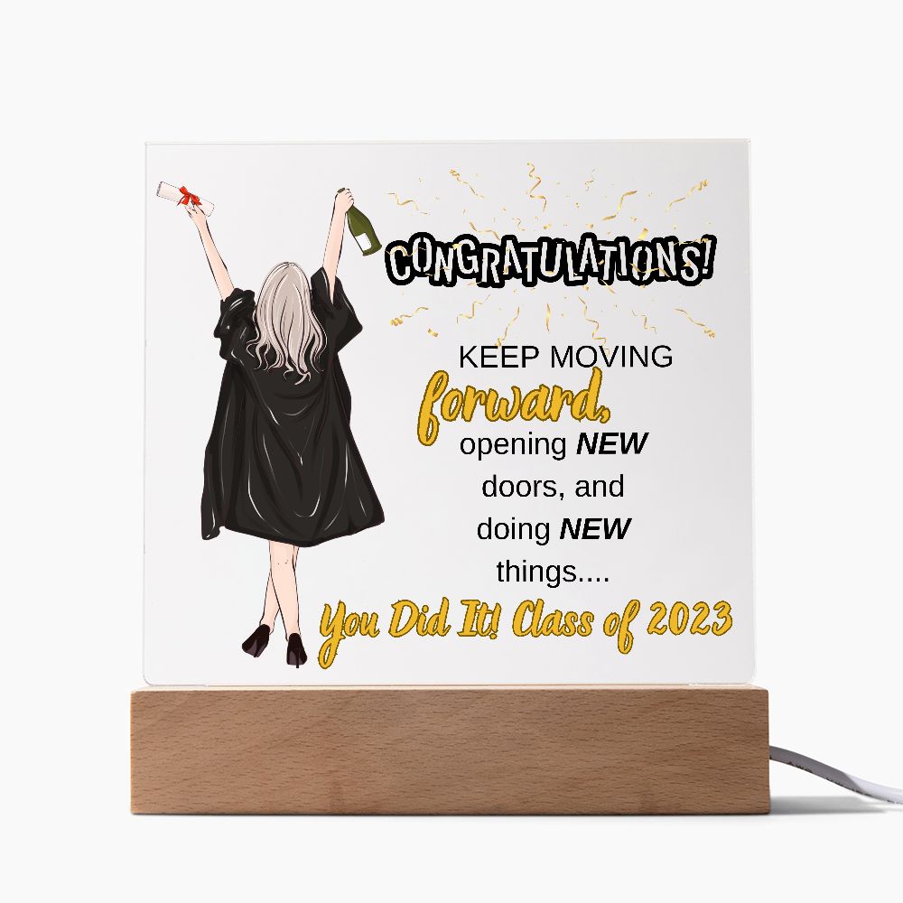 CONGRATULATIONS, YOU DID IT, SQUARE ACRYLIC PLAQUE