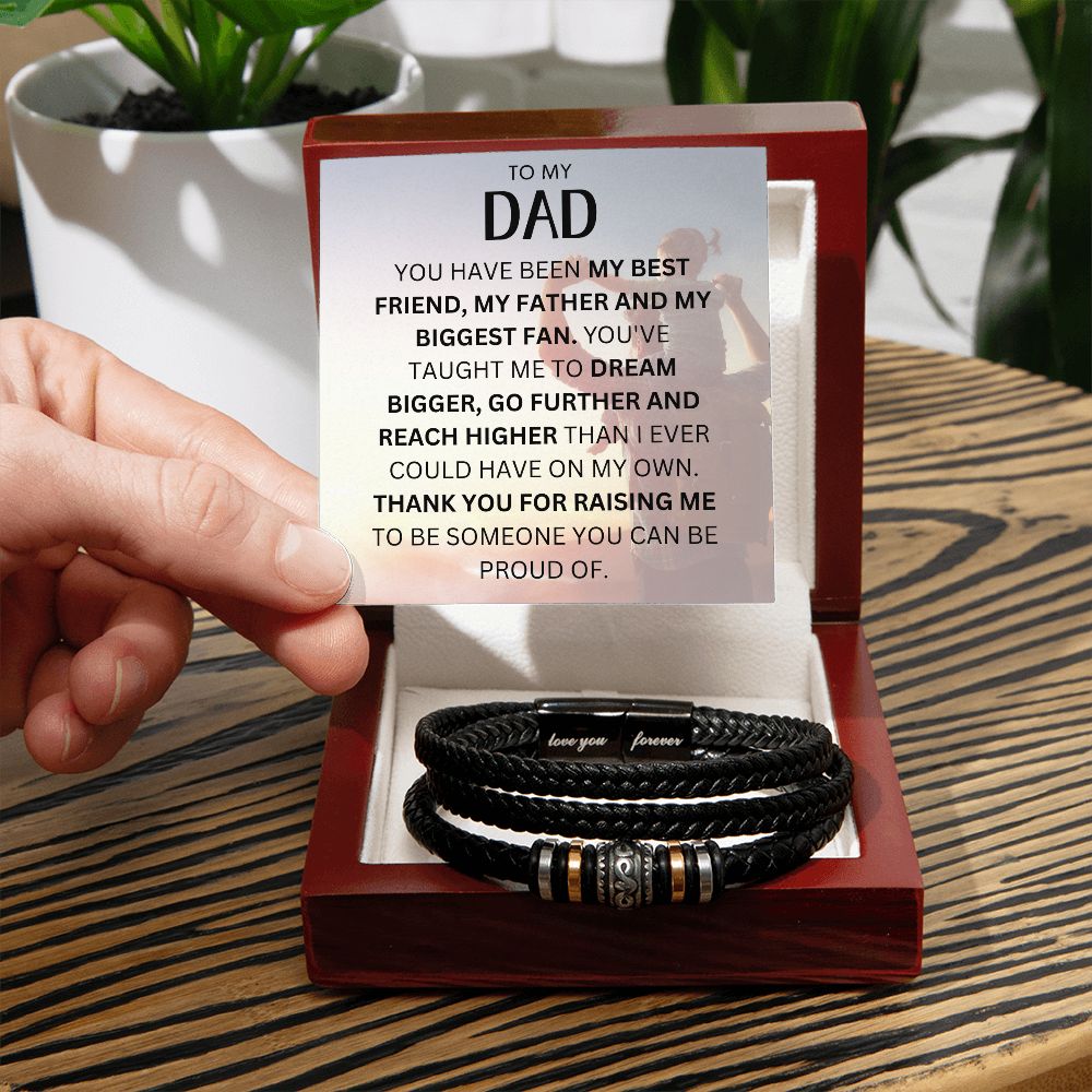 DAD THANK YOU, MENS LOVE YOU FOREVER BRACELET