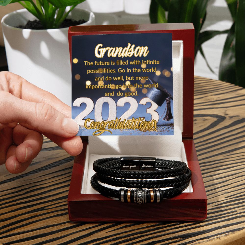 GRANDSON 2023,  MENS LOVE YOU FOREVER BRACELET