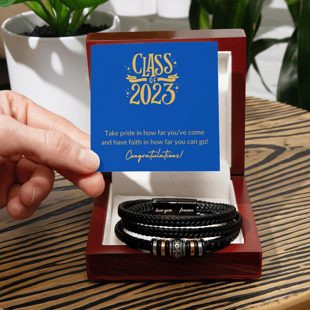 CLASS OF 2023,  MENS LOVE YOU FOREVER BRACELET