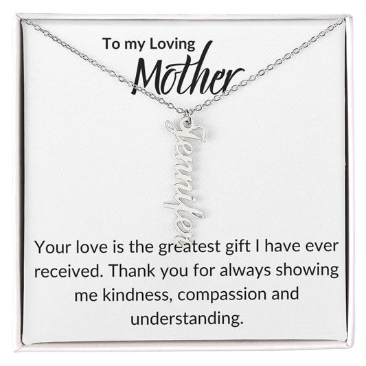 TO MY LOVING MOTHER |  Multi-Name Necklace Available in 2, 3 or 4 Names | Mother | Daughter | Sister |Children | Grandchildren